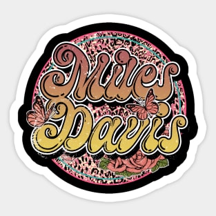 Graphic Miles Proud Name Flower Birthday 70s 80s 90s Vintage Styles Sticker